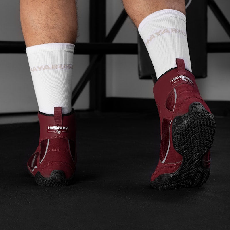 Hayabusa Boxschuhe Pro - Bordeauxrot/Grau
