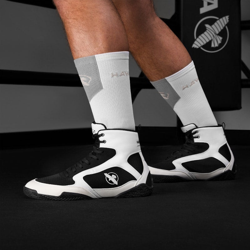 Hayabusa Boxschuhe Pro - Weiss/Schwarz