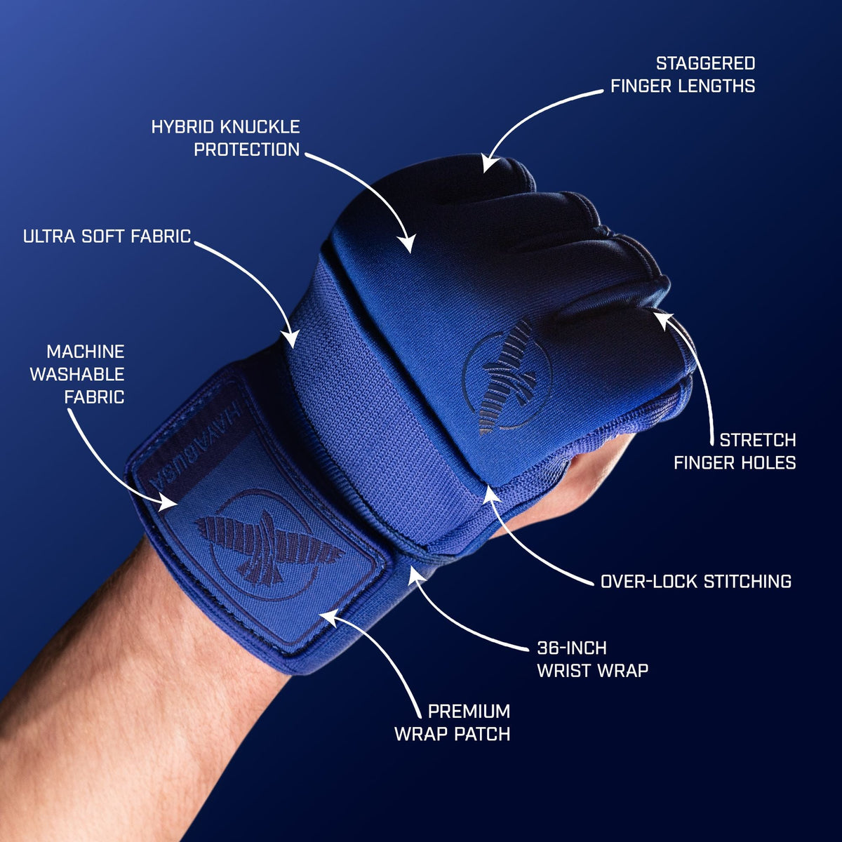 Hayabusa Bandagen Deluxe Quick - Blau