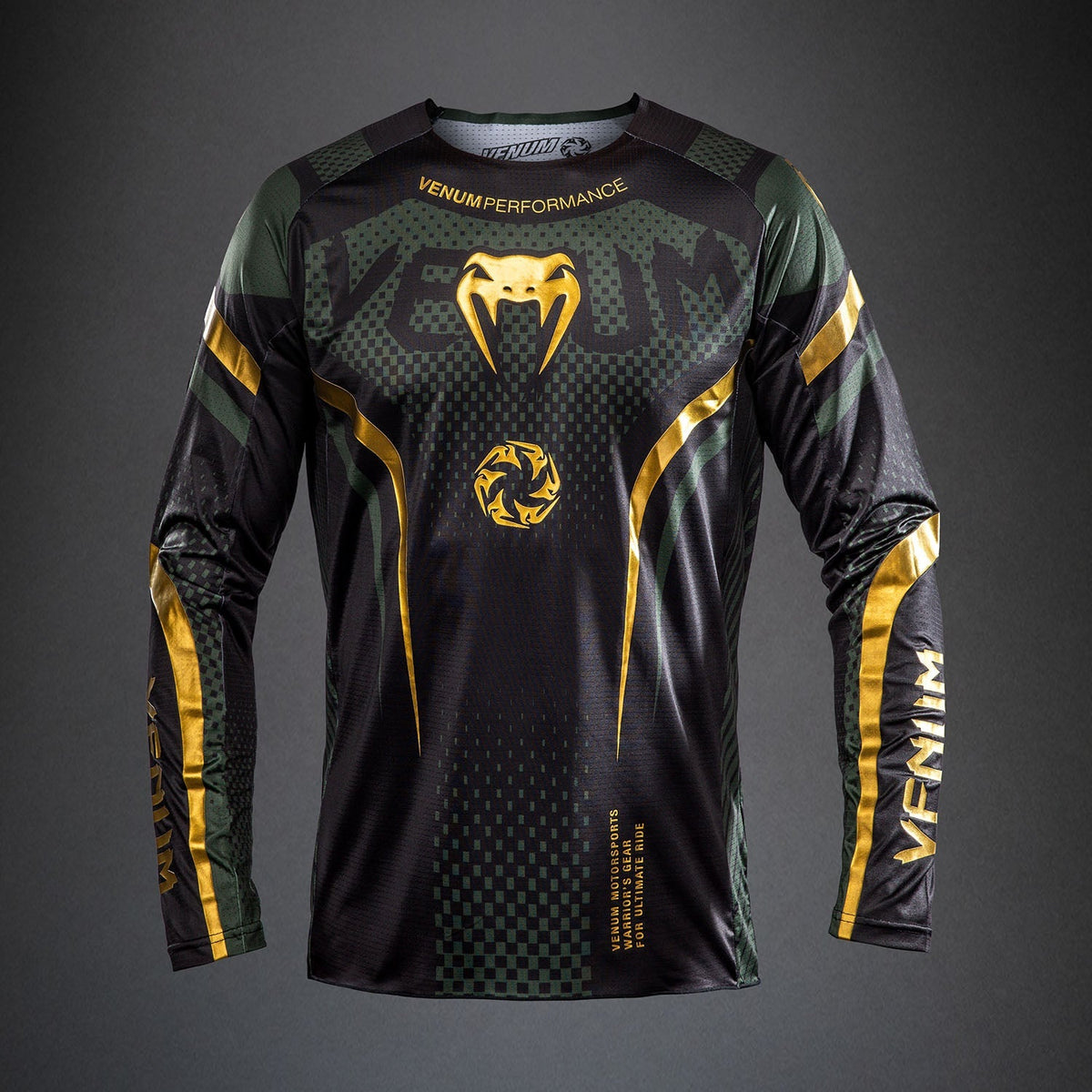 Venum MX Challenger Shirt - Schwarz/Grün/Gold