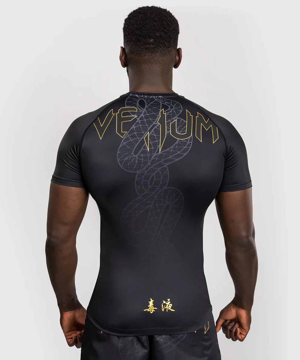 Venum Rashguard Kurzarm Serpenti – Schwarz