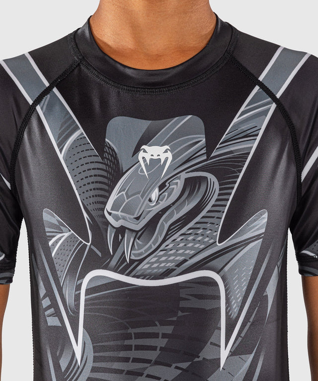 Venum Rashguard Crimson Viper 2.0 Kurzarm Kinder - Schwarz/Grau