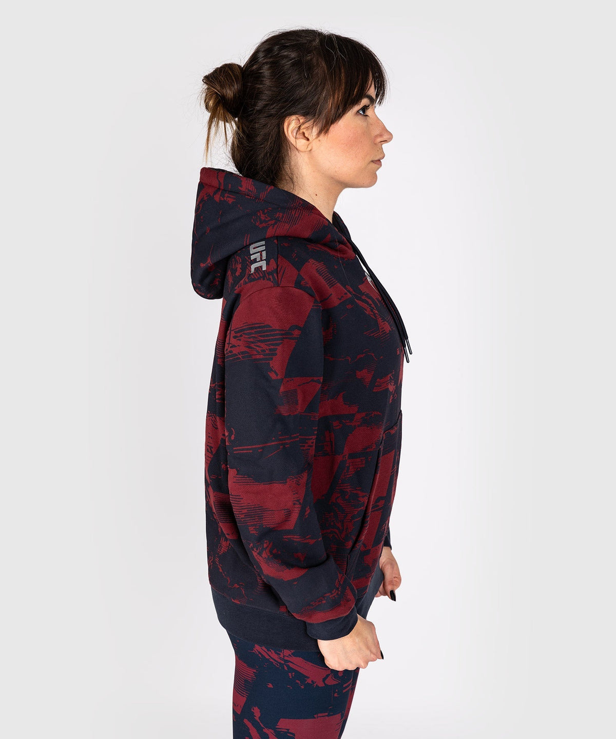 Venum UFC Hoodie Zenith Damen - Marineblau/Bordeauxrot/Silber