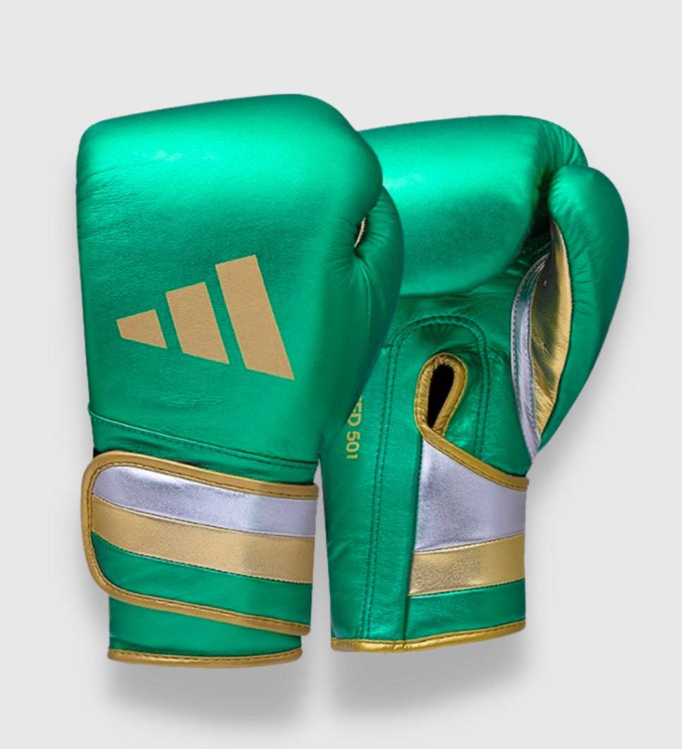 The | - Fight 500 Company Adidas Boxhandschuhe Speed Grün/Gold