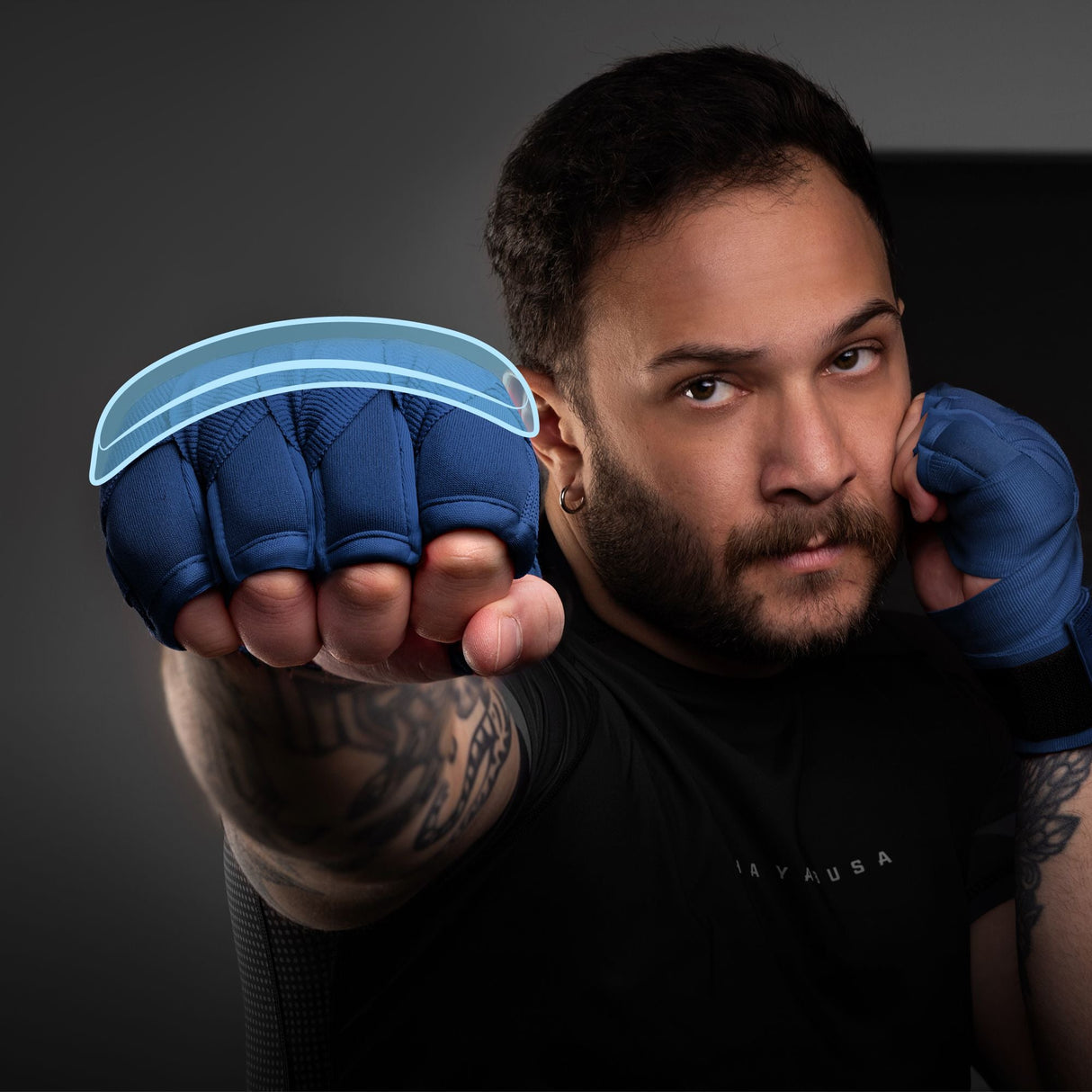 Hayabusa Handwraps Knuckle Guard - Blau