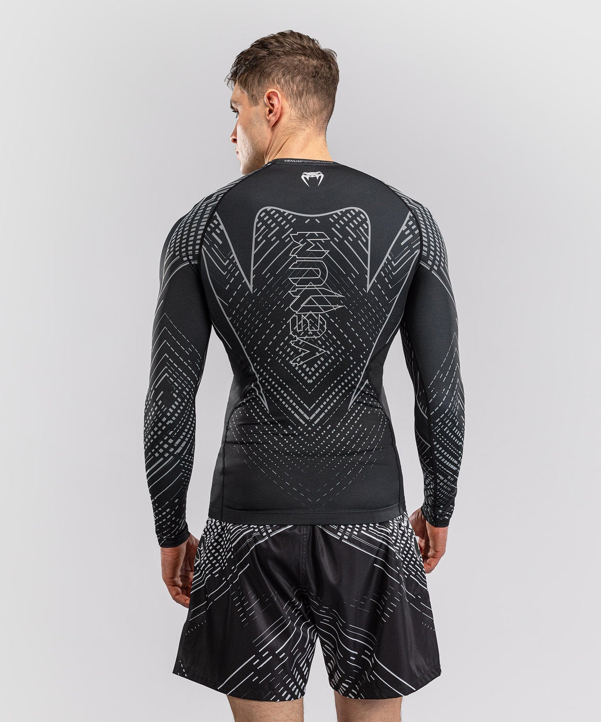 Venum Rashguard Midnight Fury Lange Mouwen - Schwarz/Grau/Silber