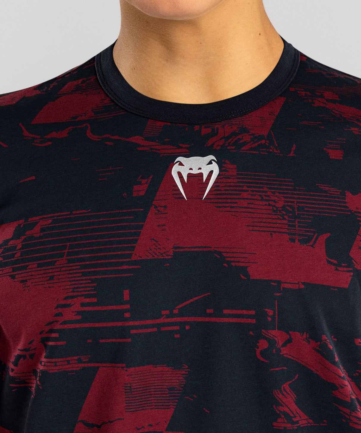 Venum UFC T-Shirt Zenith Damen - Marineblau/Bordeaux/Silber