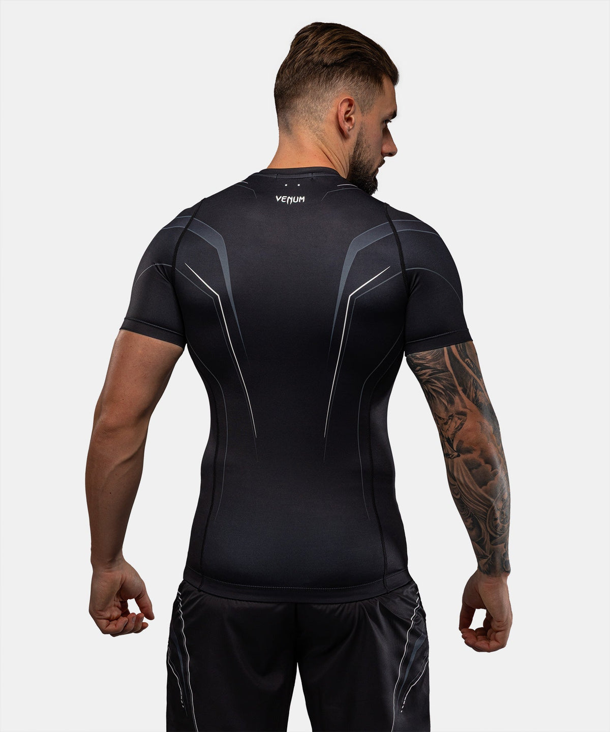 Venum Rashguard Streamline Kurzarm - Schwarz/Weiß