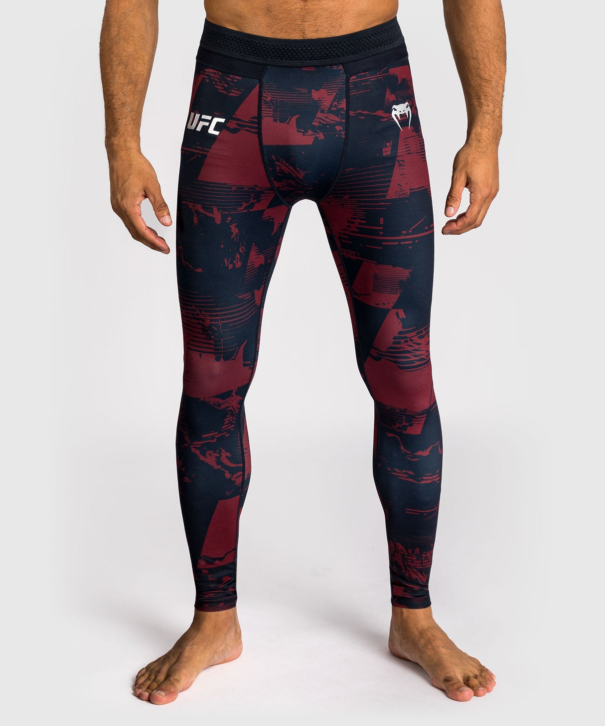 Venum UFC Kompressionshose Zenith - Marineblau/Bordeaux/Silber
