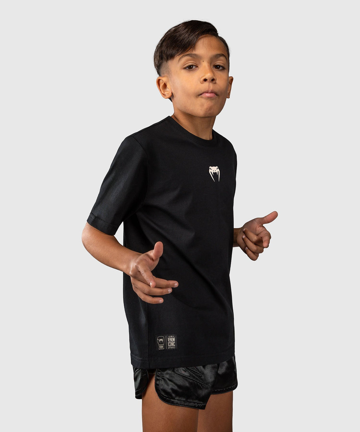 Venum T-Shirt Fight Icon Kinder - Schwarz