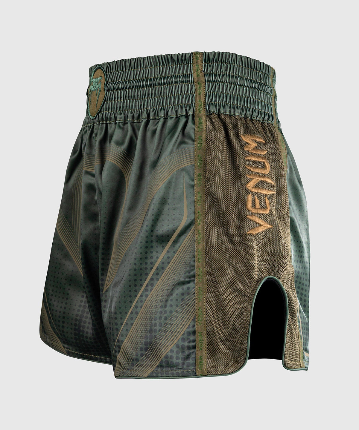Venum Muay Thai Shorts Stealth - Khaki/Dunkelgrün