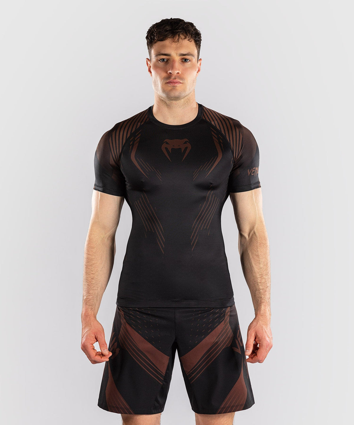 Venum Rashguard No-Gi 6.0 Kurzarm – Schwarz/Braun