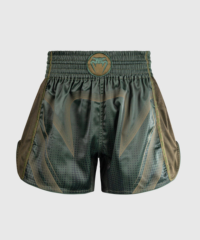 Venum Muay Thai Shorts Stealth - Khaki/Dunkelgrün