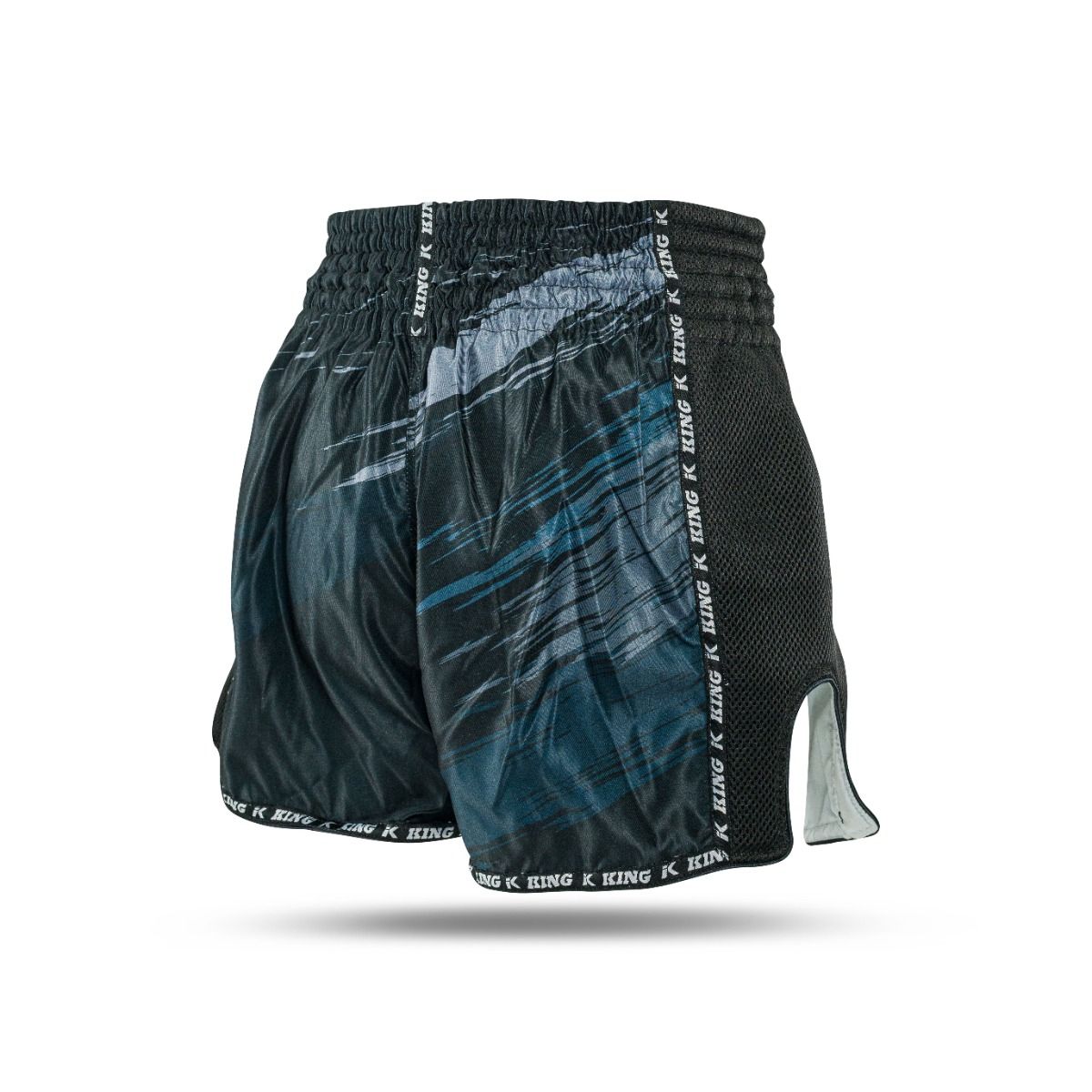 King Pro Boxing Muay Thai Shorts Storm - Schwarz/Grau