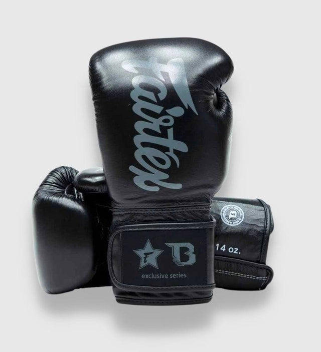 Fairtex Boxhandschuhe FXB V2 - Schwarz/Grau - The Fight Company Deutschland