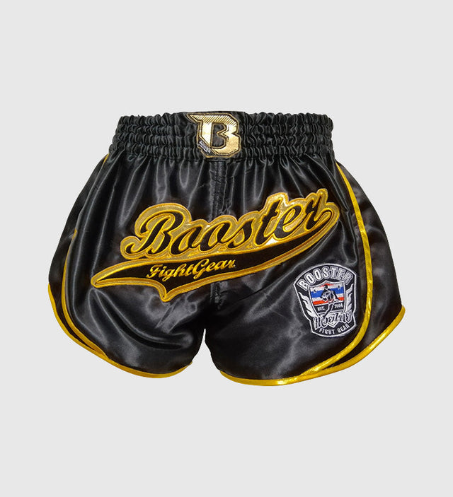 Booster Kickboks Broekje Retro Slugger 1 - Zwart/Geel - Shorts