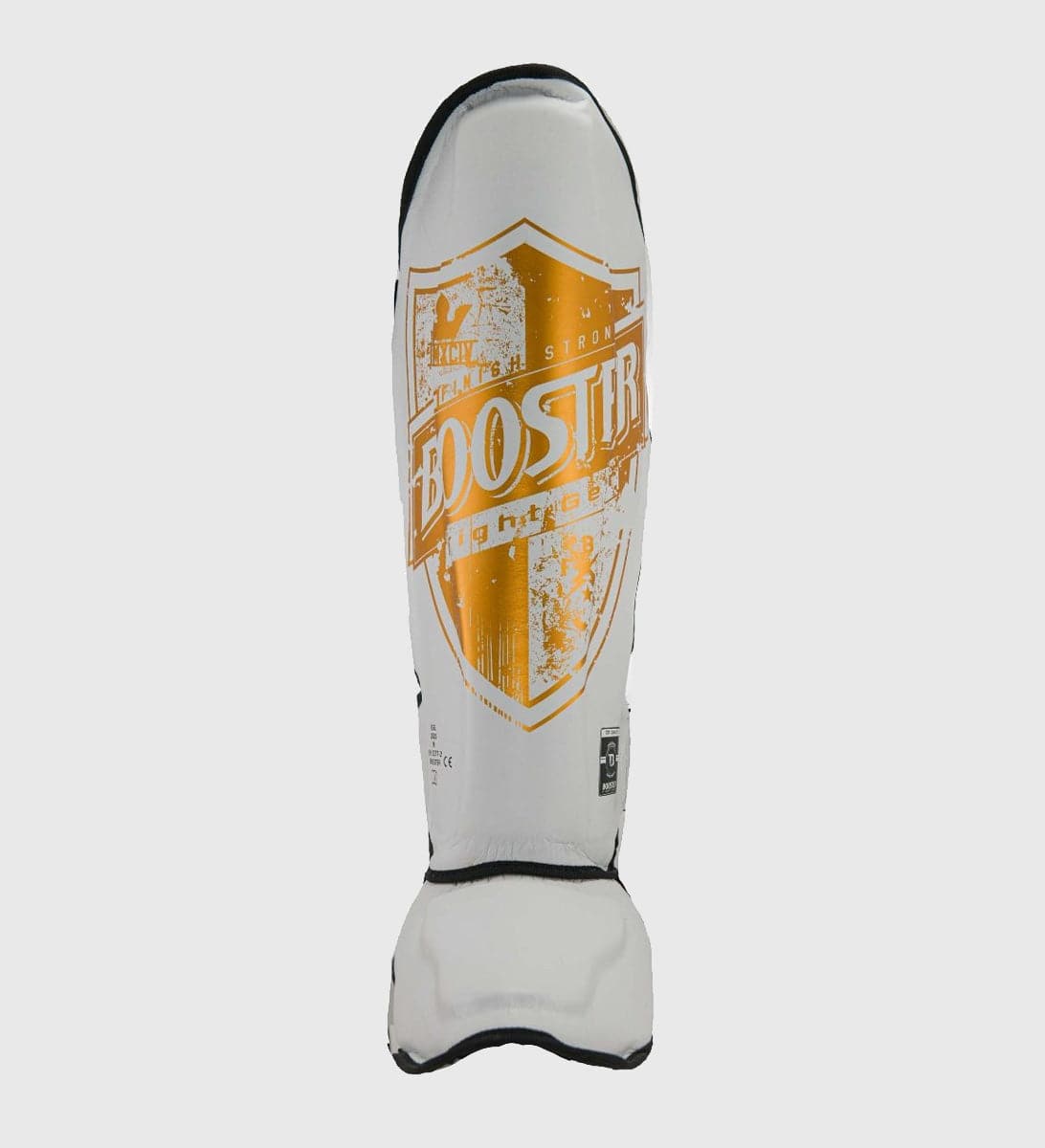 Booster Schienbeinschoner Pro Shield - Weiss/Gold - The Fight Company Deutschland