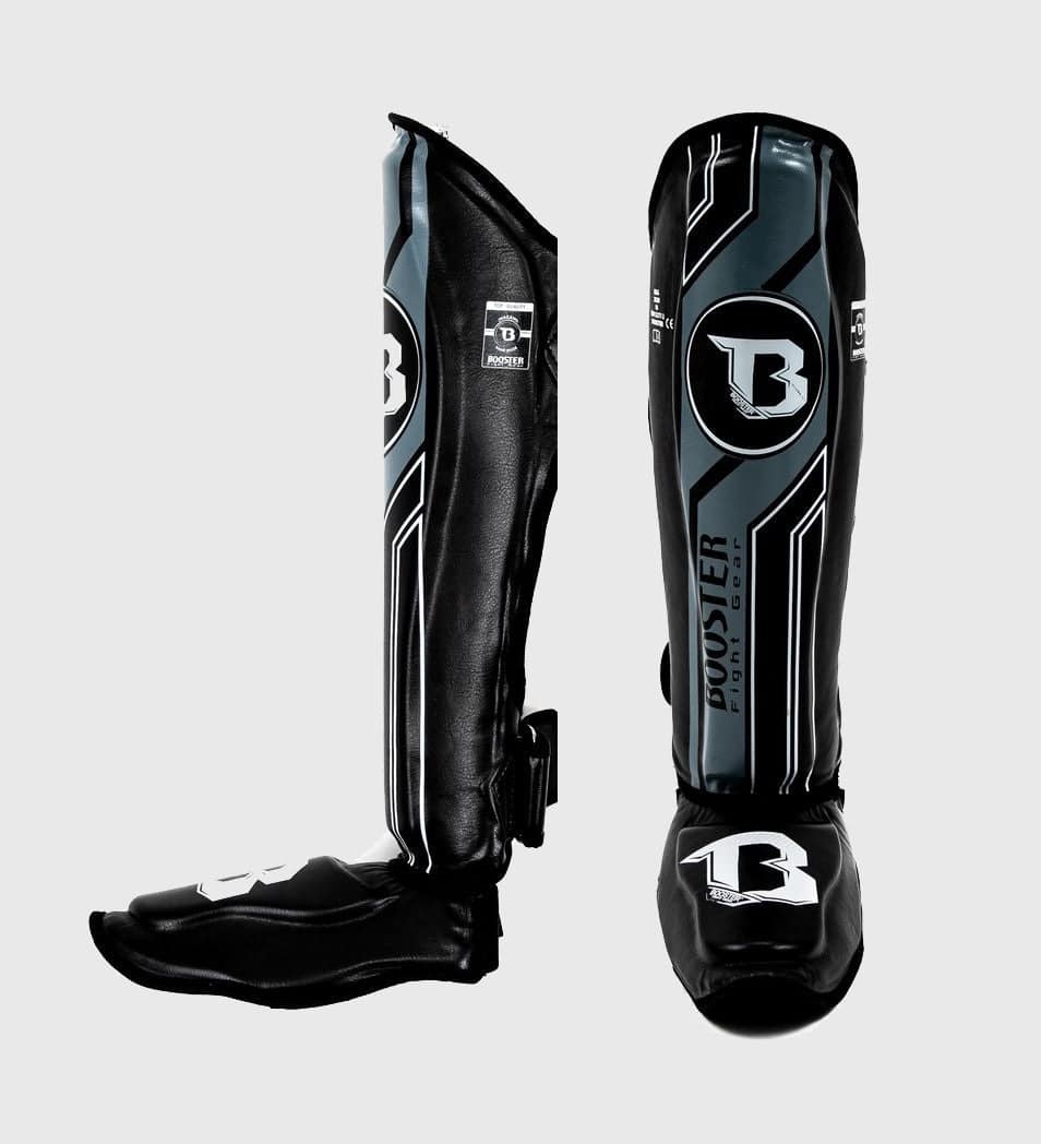 Booster Schienbeinschoner V9 - Schwarz/Grau - The Fight Company Deutschland