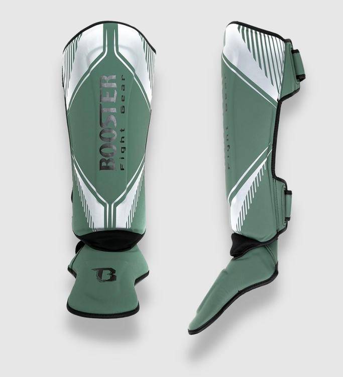 Booster Schienbeinschoner Bangkok - Grün/Silber - The Fight Company Deutschland