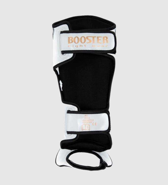 Booster Schienbeinschoner Bangkok - Weiss/Schwarz/Gold - The Fight Company Deutschland