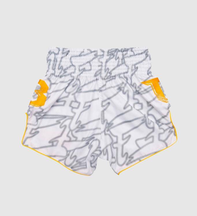 Fairtex X Booster Kickboks Broekje - Wit/Goud - The Fight Company Deutschland