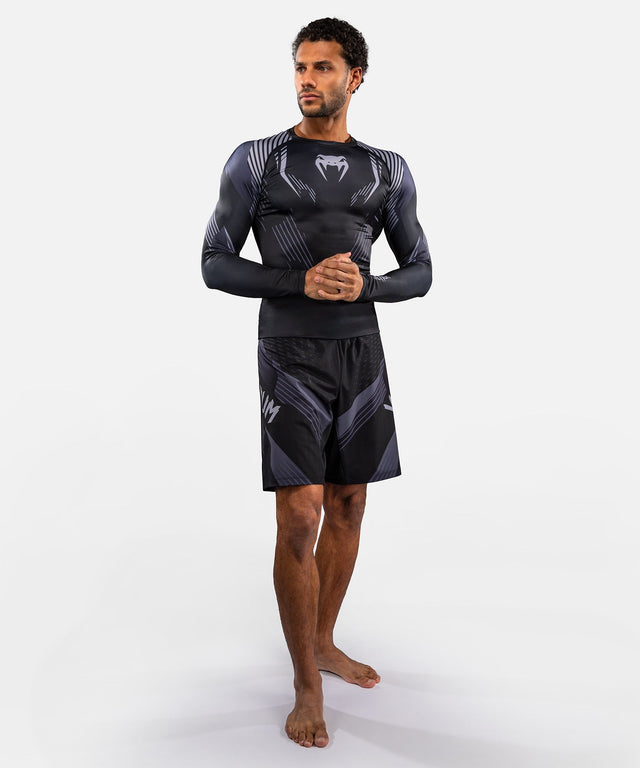 Venum Rashguard No-Gi 6.0 Lange Ärmel - Schwarz/Grau