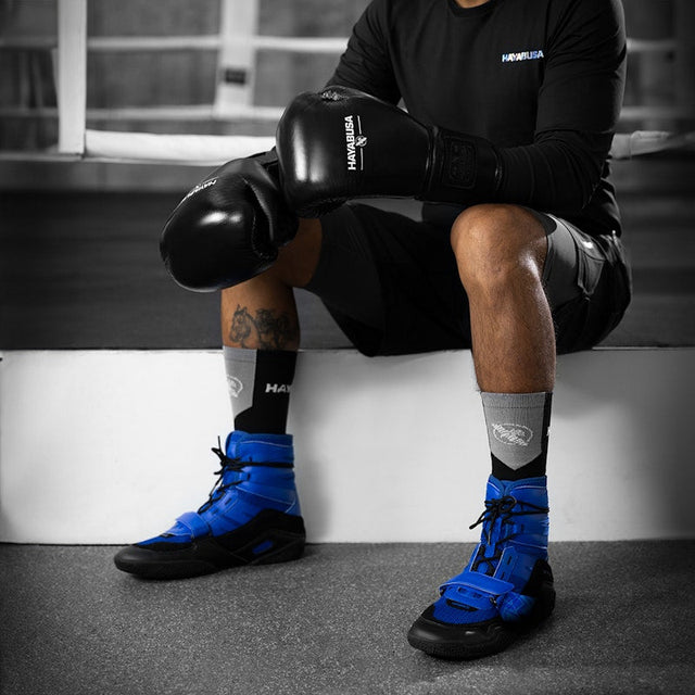 Hayabusa Boxschuhe Strike - Blau/Schwarz