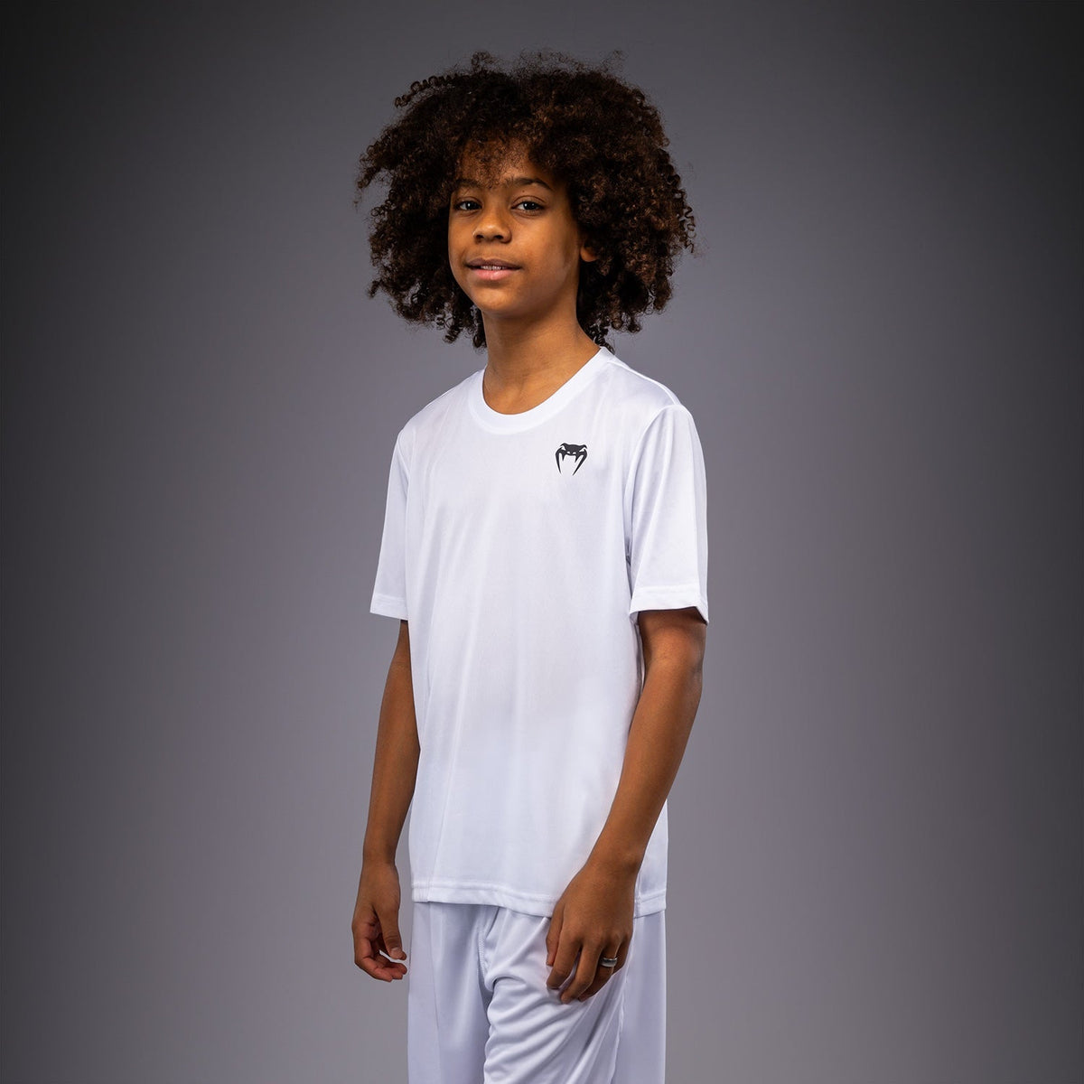 Venum T-Shirt Lineup Kurzarm Kinder – Weiß/Schwarz