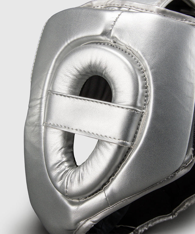 Ringhorns Charger Kopfschutz Silber/Schwarz - Verschluss