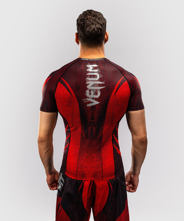 Venum Rashguard Galactic 3.0 Kurzarm - Rot/Silber