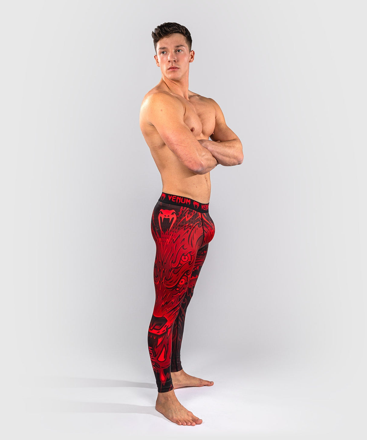 Venum Kompressionshose Wolf Atak - Schwarz/Rot