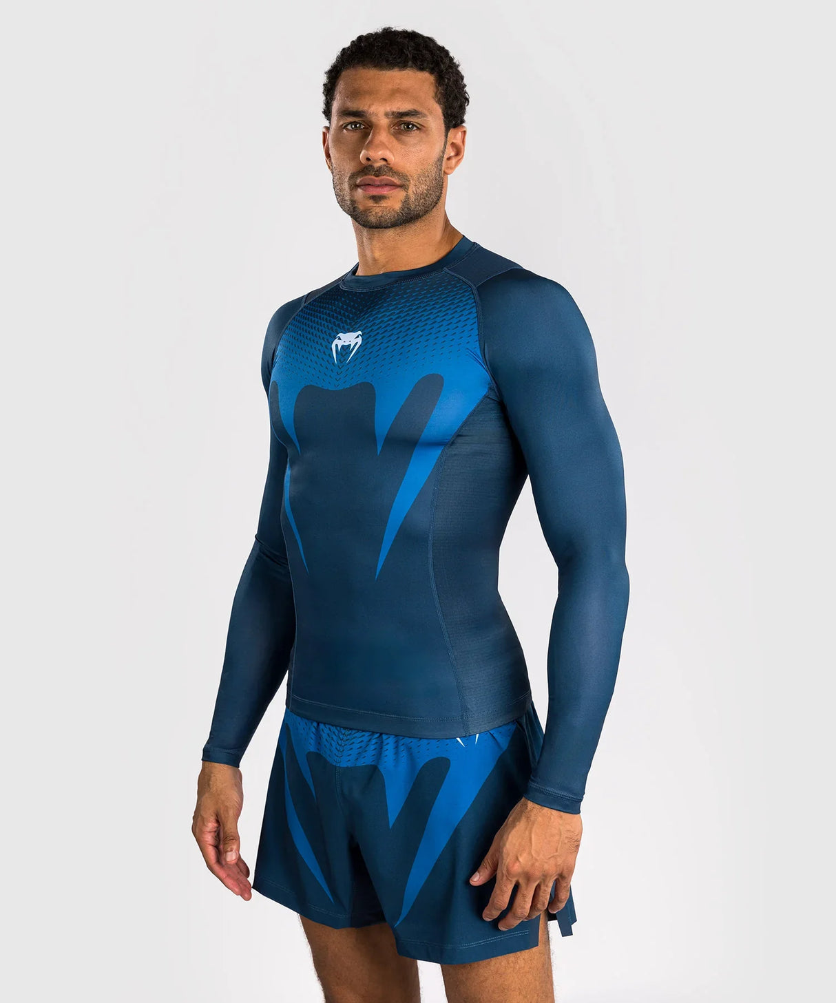 Venum No Gi Rashguard Langarm – Blau