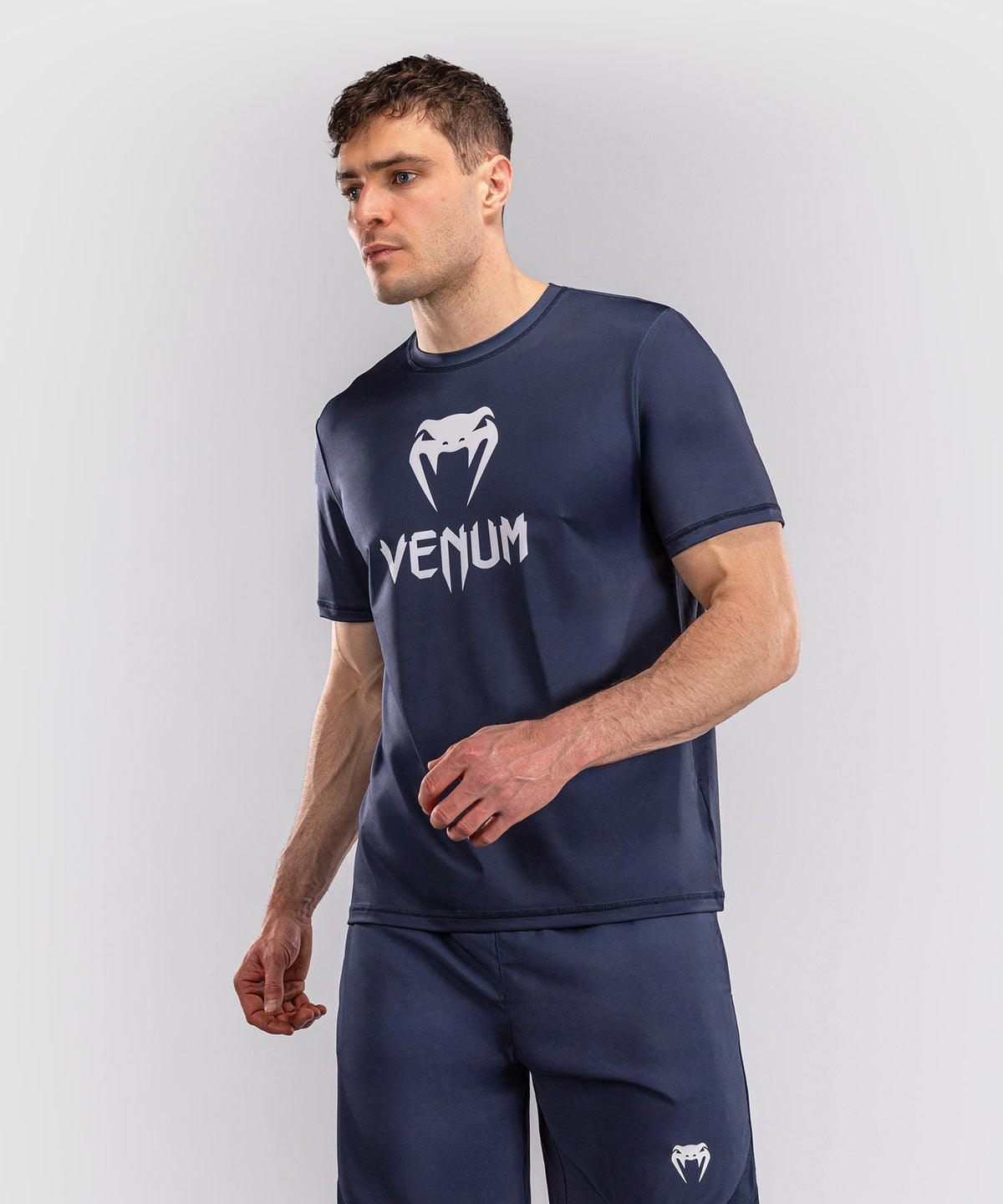 Venum T-Shirt Classic Dry Tech – Marineblau/Weiß