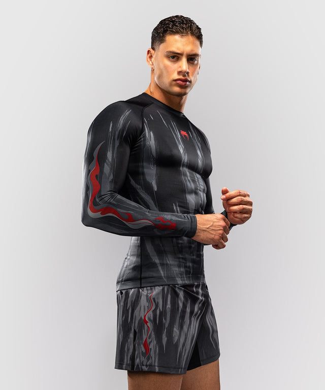 Venum Rashguard Demon Lange Ärmel - Schwarz/Grau
