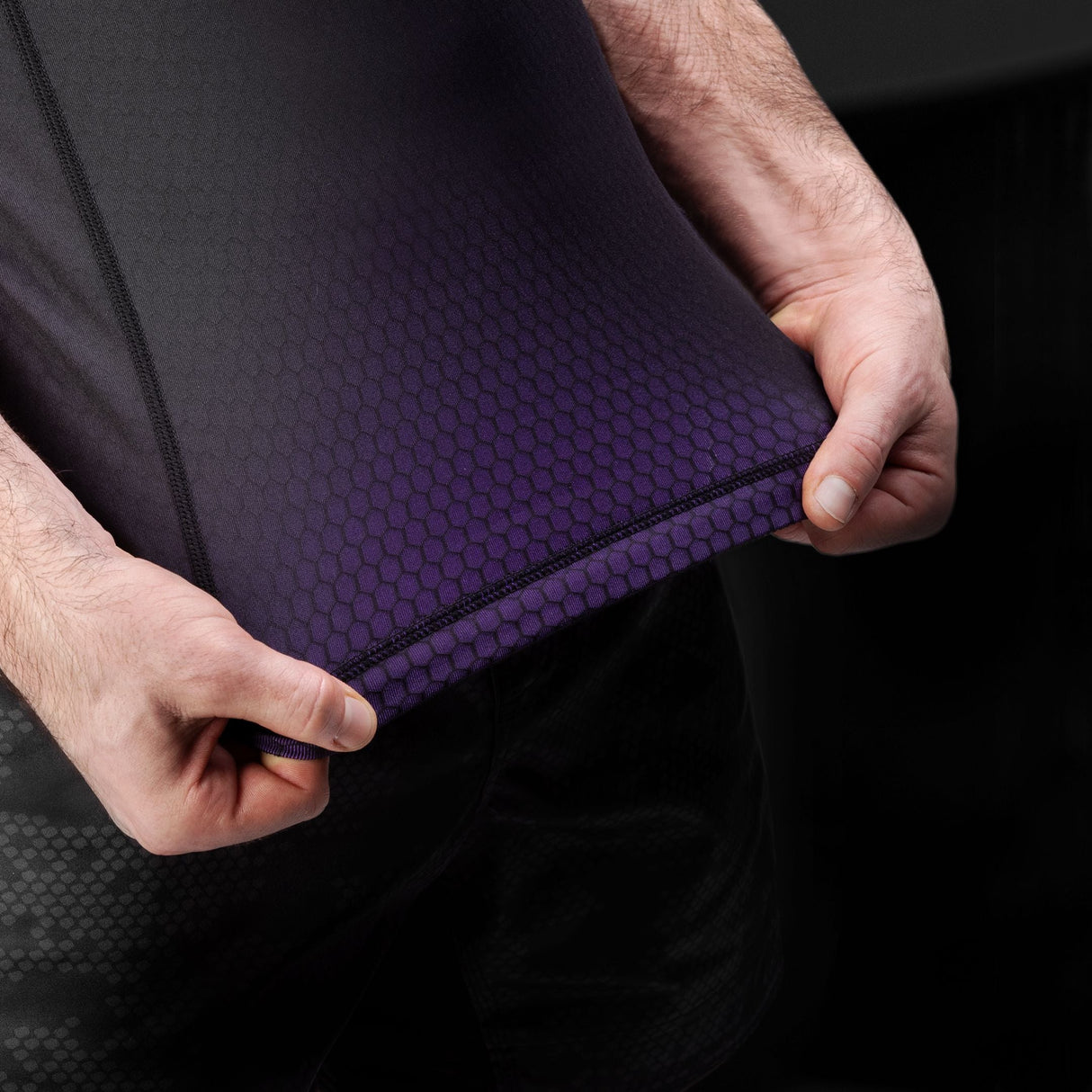 Hayabusa Rashguard Fusion Kurzarm - Schwarz/Lila