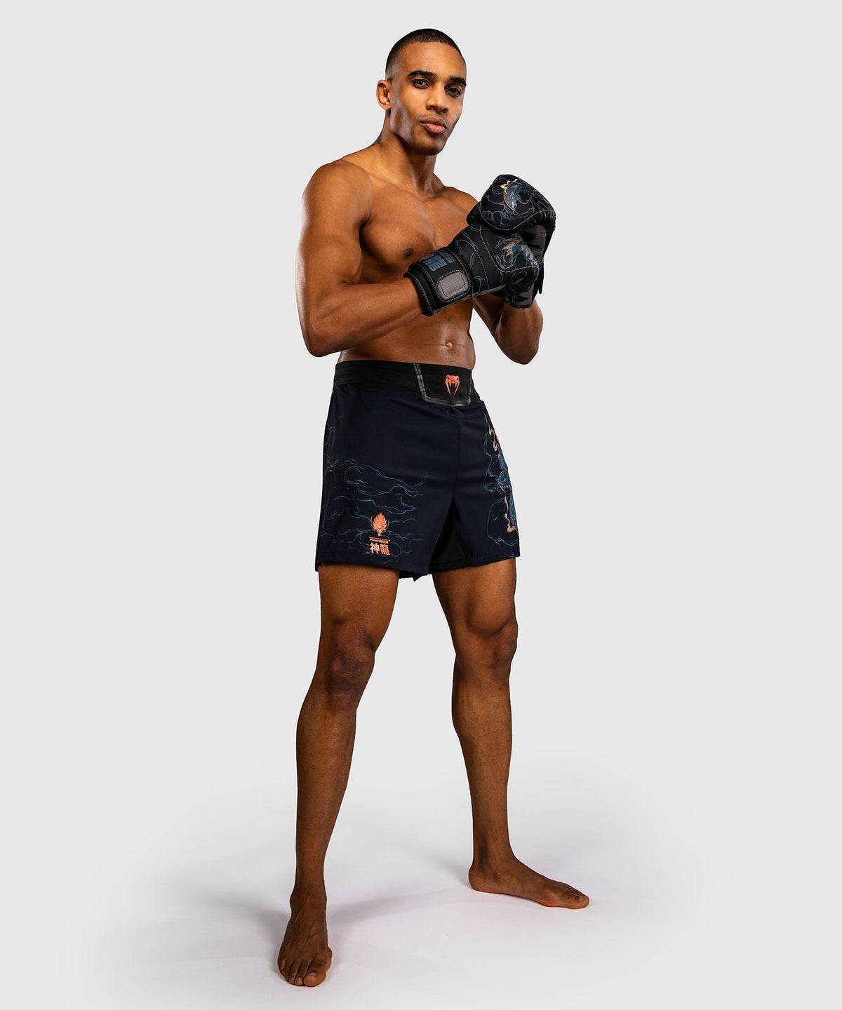 Venum MMA Shorts Thunder Dragon - Schwarz/Grau/Kupfer