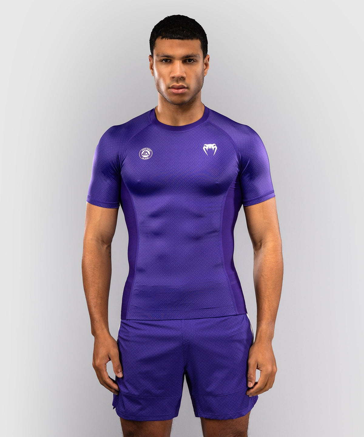 Venum Rashguard x Roger Gracie Academy Kurzarm - Lila
