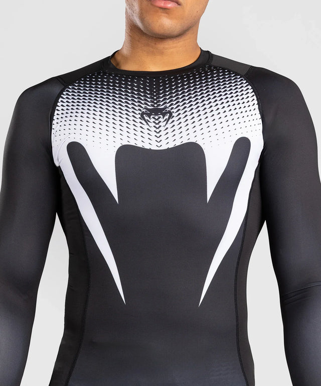 Venum No Gi Rashguard Langarm – Schwarz/Weiss