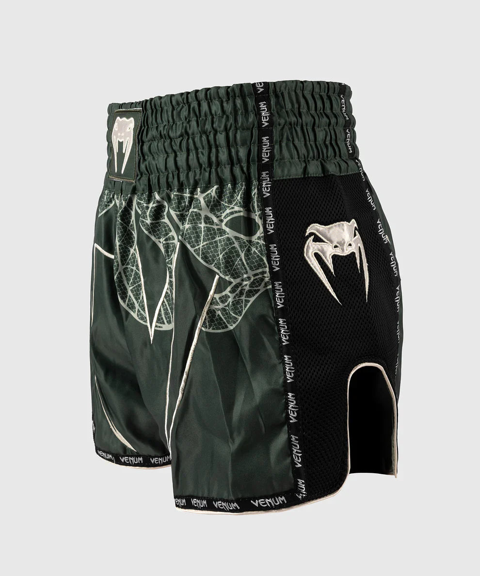 Venum Muay Thai Shorts Serpenti – Khaki-Grün
