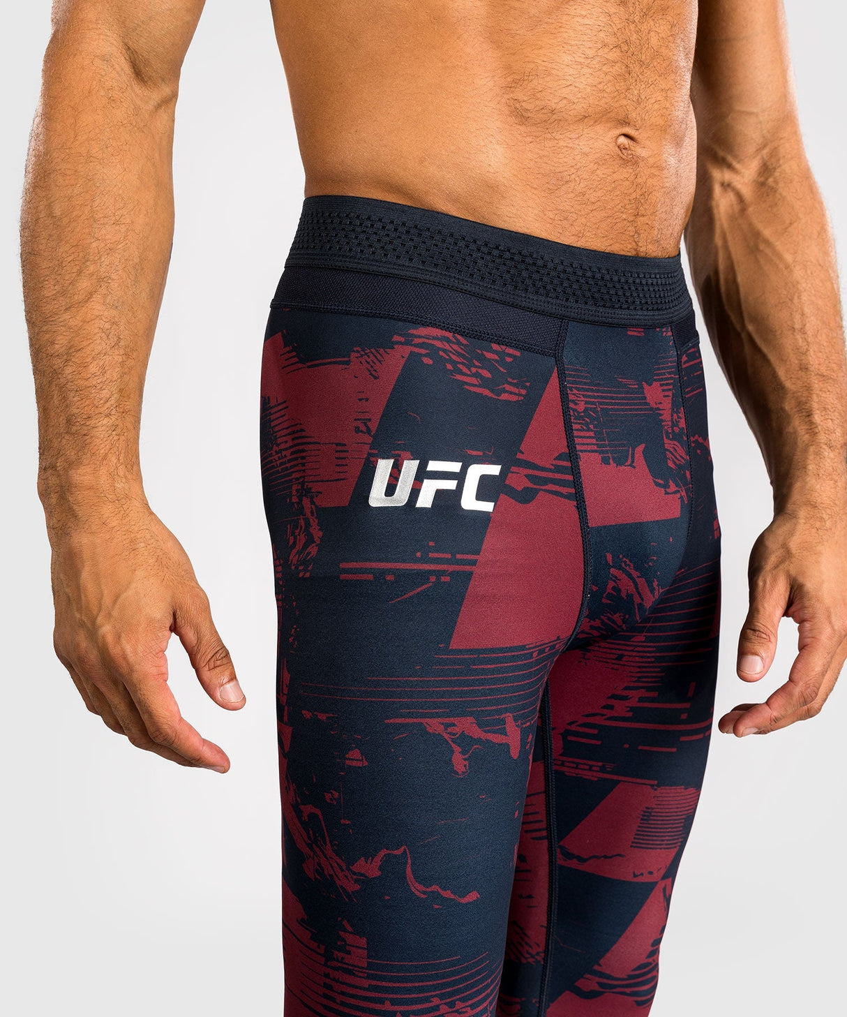 Venum UFC Kompressionshose Zenith - Marineblau/Bordeaux/Silber