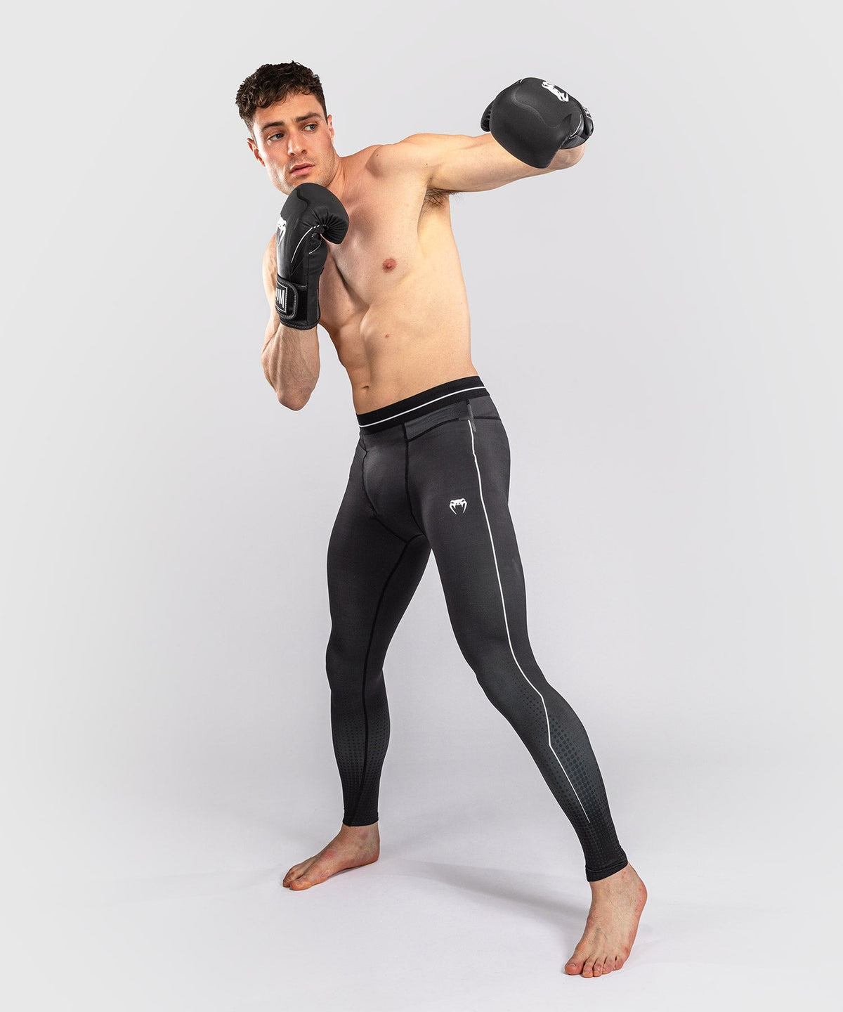 Venum Kompressionshose Stealth - Schwarz/Weiß