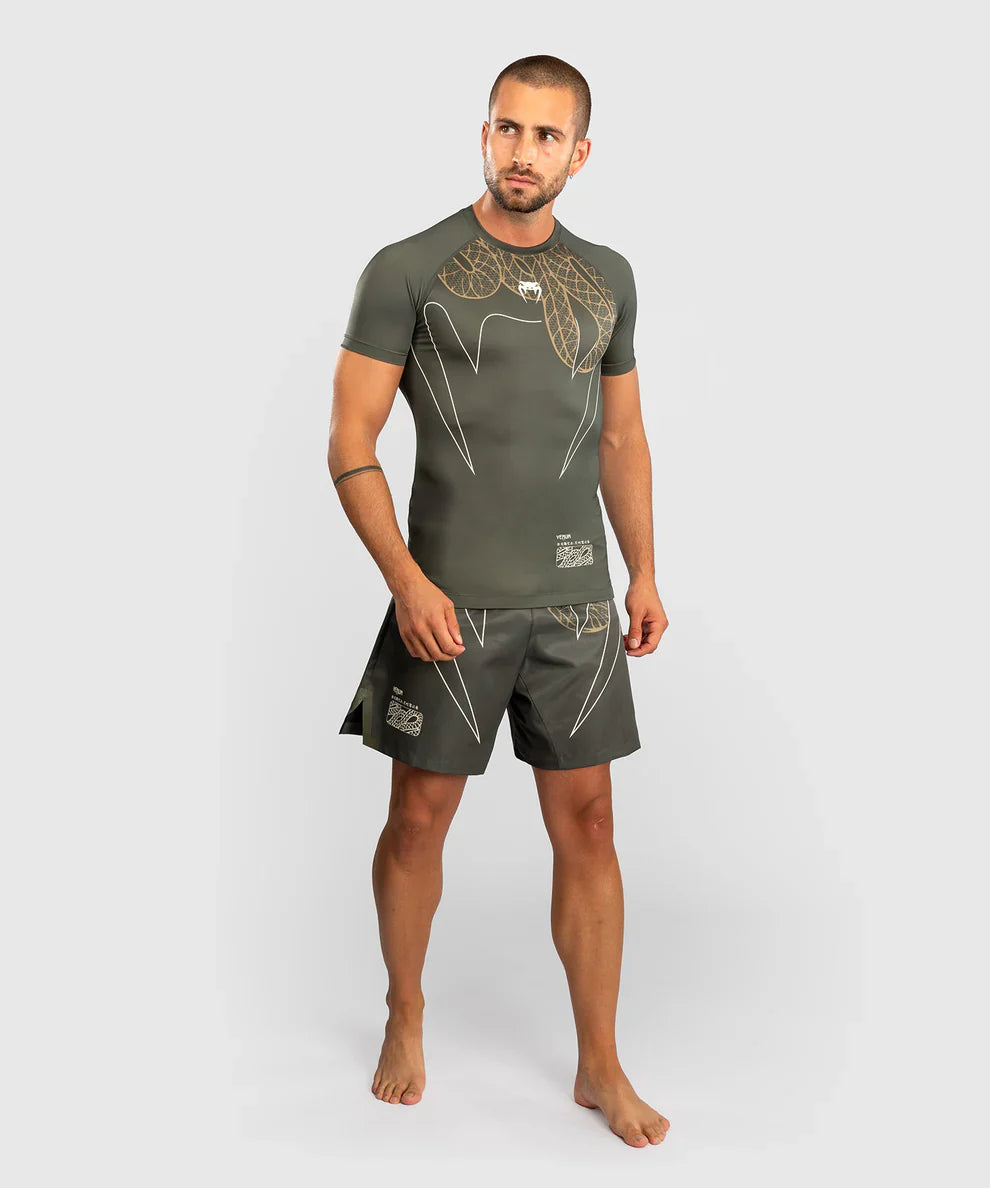 Venum Rashguard Kurzarm Serpenti – Khaki Grün