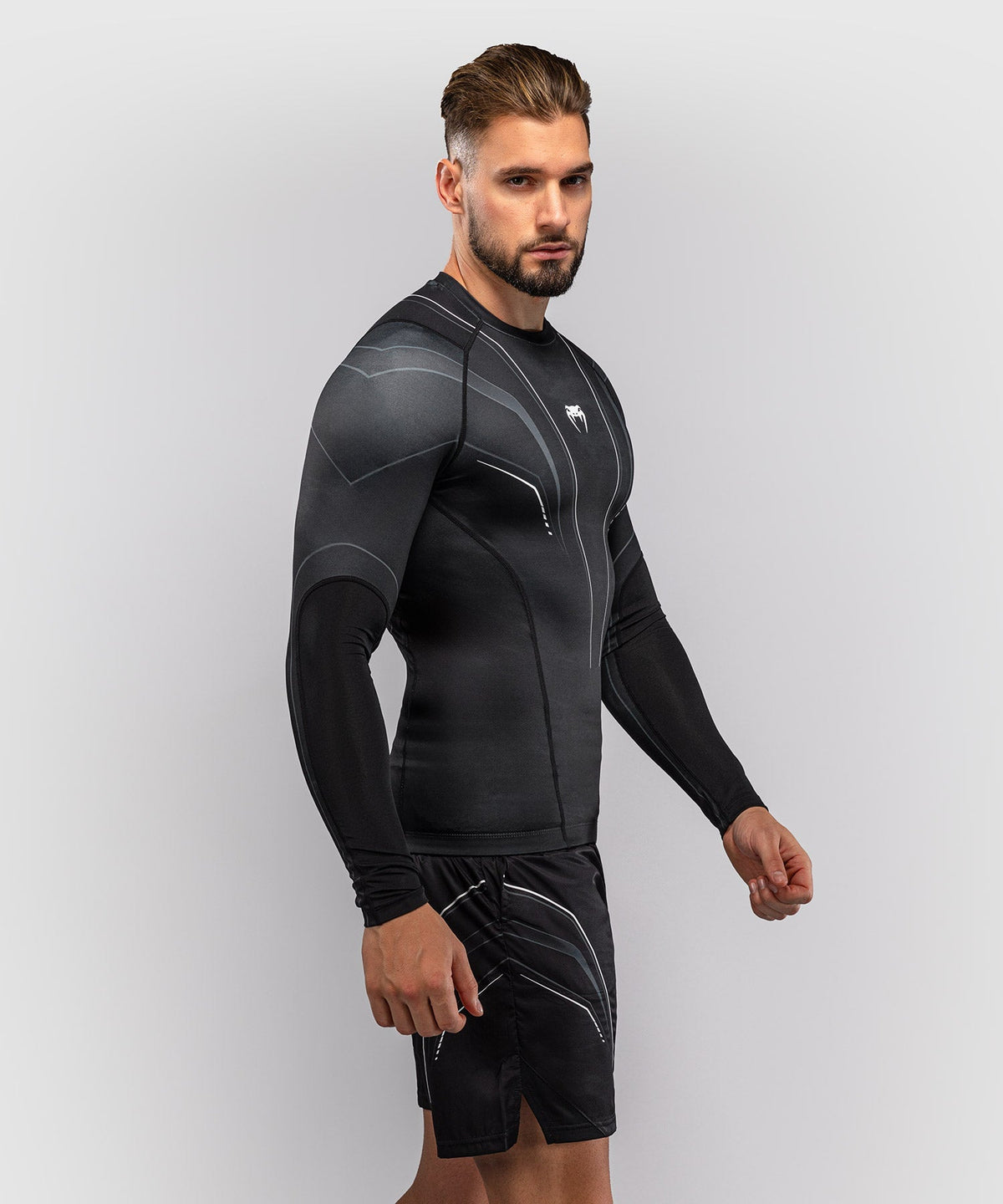 Venum Rashguard Streamline Lange Ärmel - Schwarz/Weiß