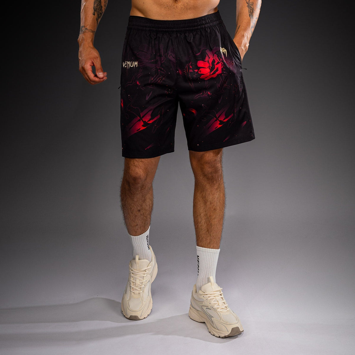 Venum Trainingsshorts x Jujutsu Kaisen Itadori - Schwarz/Rot