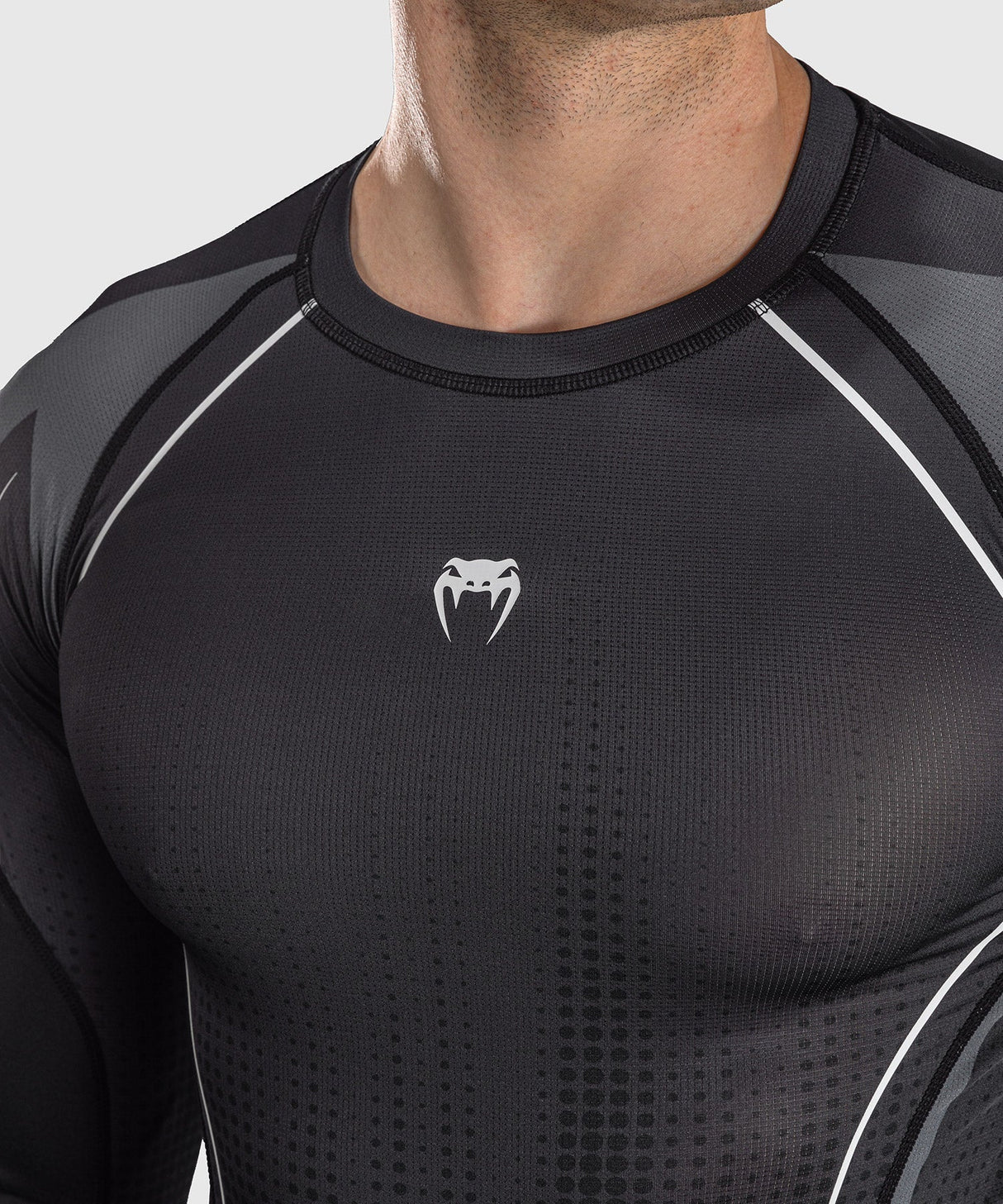 Venum Rashguard Stealth Lange Ärmel - Schwarz/Weiß