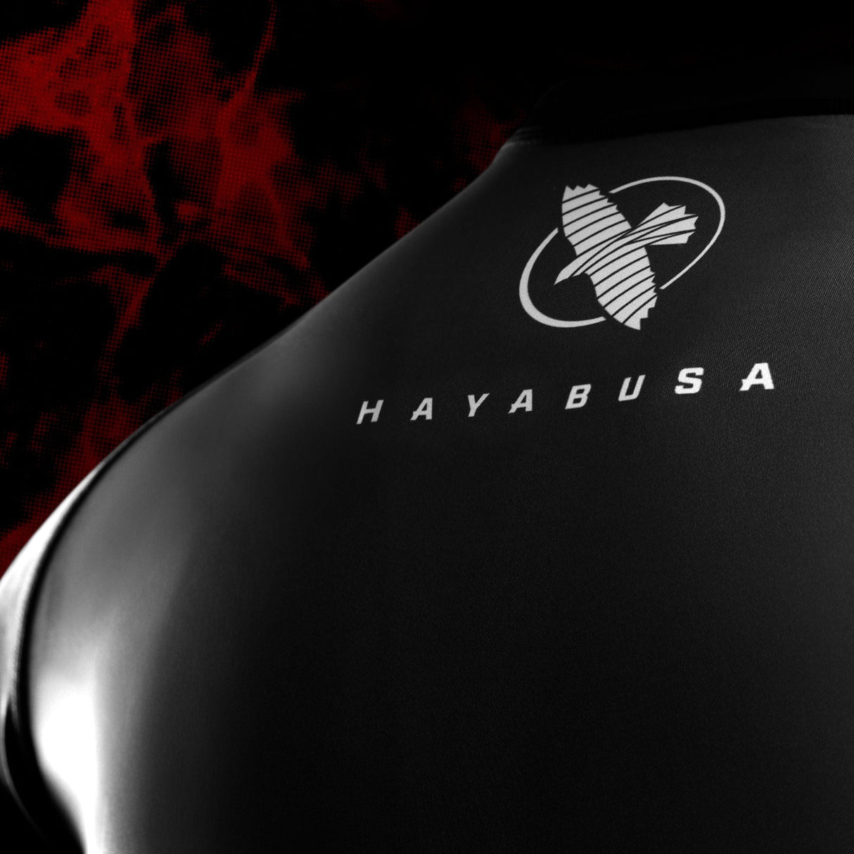 Hayabusa x UFC BJJ Rashguard Lange Ärmel Damen - Schwarz/Rot