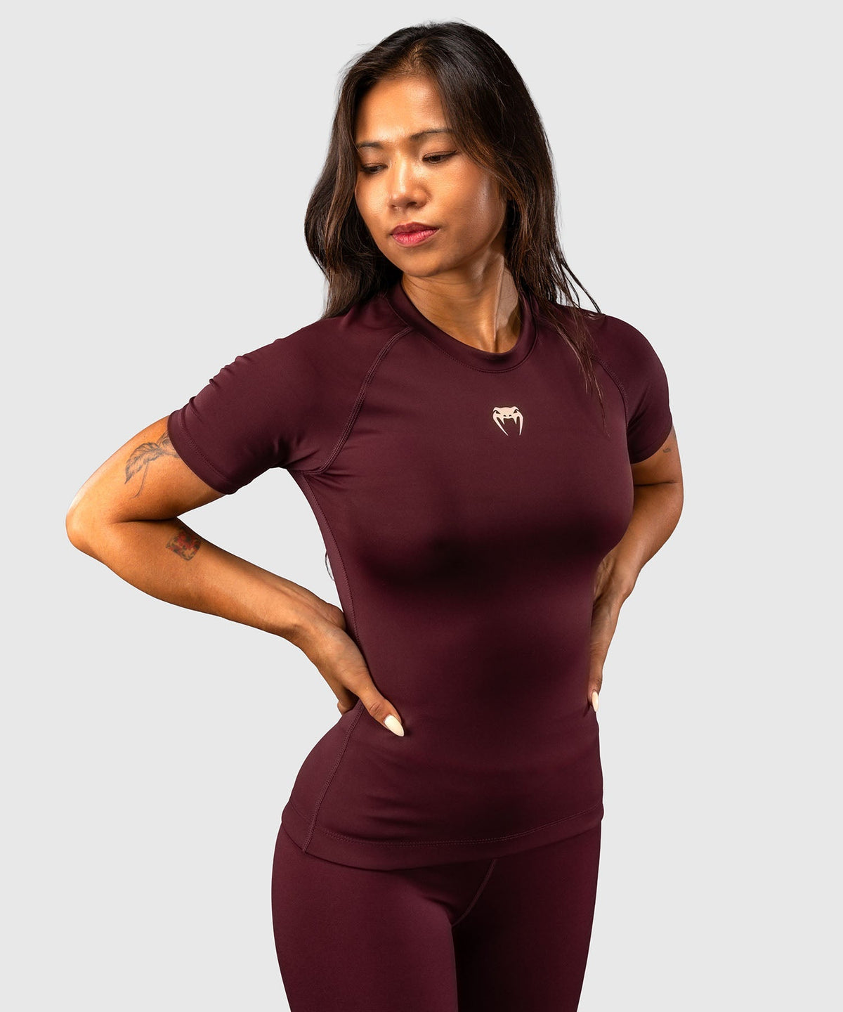Venum Rashguard Talisman Kurzarm – Pflaume