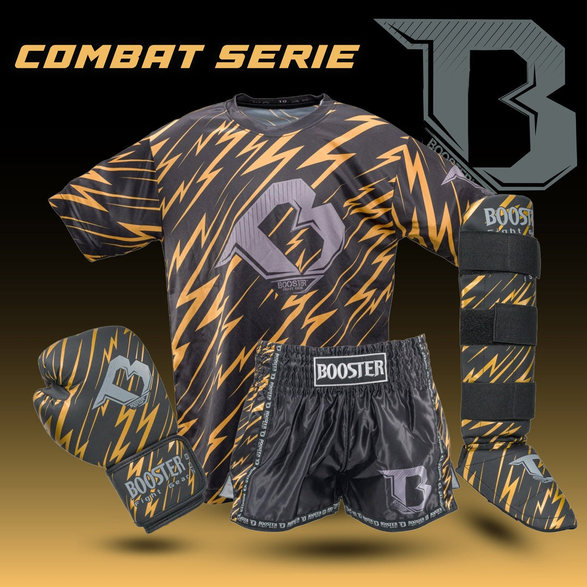 Booster T-Shirt Combat Series Kinder - Schwarz