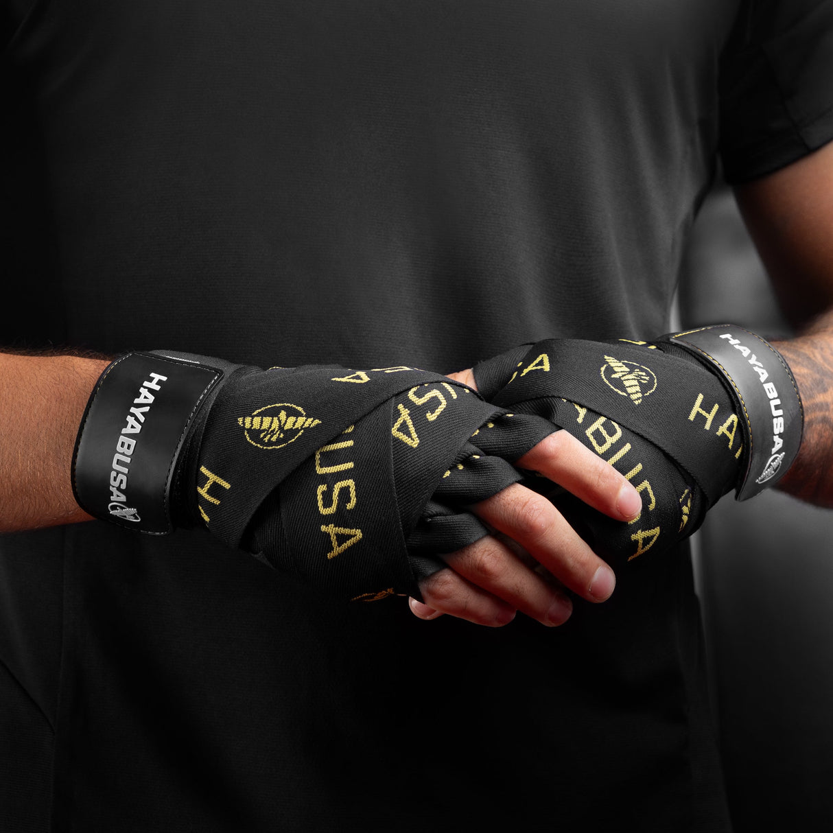Hayabusa Boxbandagen Deluxe - Schwarz/Gold