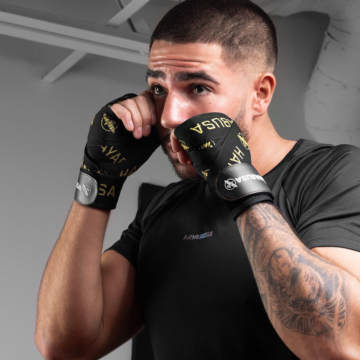Hayabusa Boxbandagen Deluxe - Schwarz/Gold